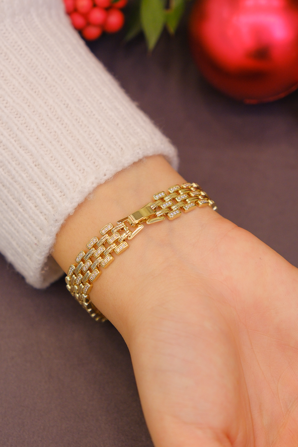 Zirkon gold bileklik