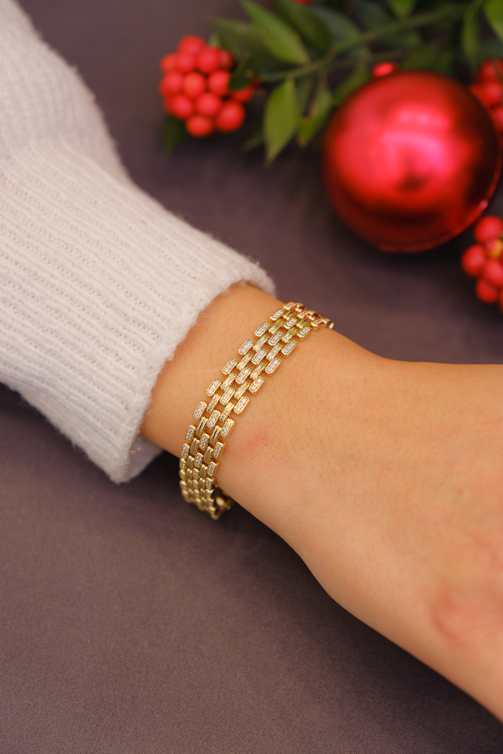 Zirkon gold bileklik