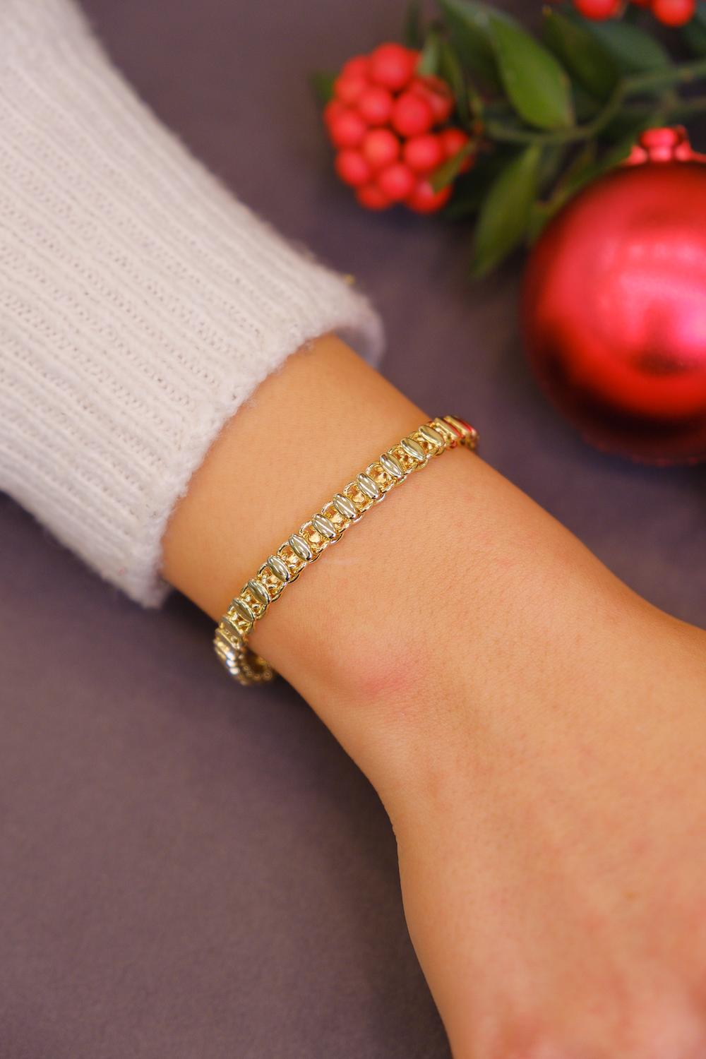 Halka zincir gold bileklik