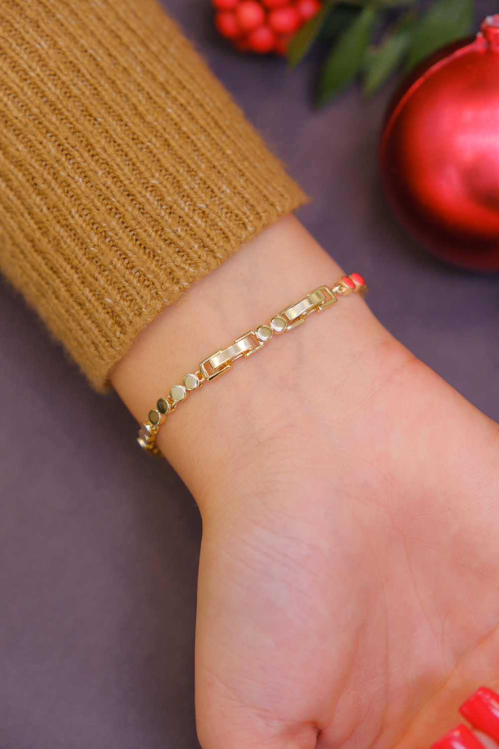 Daire zincir bileklik