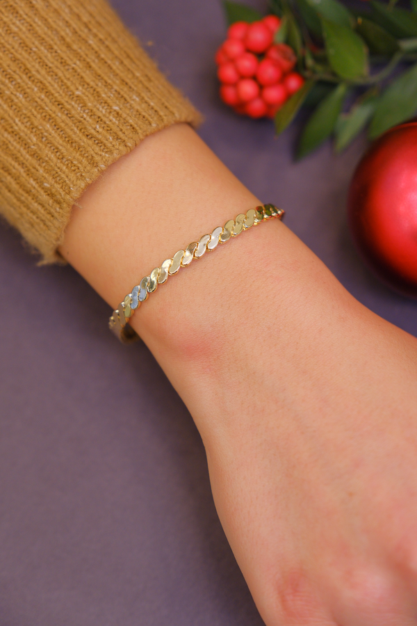 Oval plaka zincir bileklik