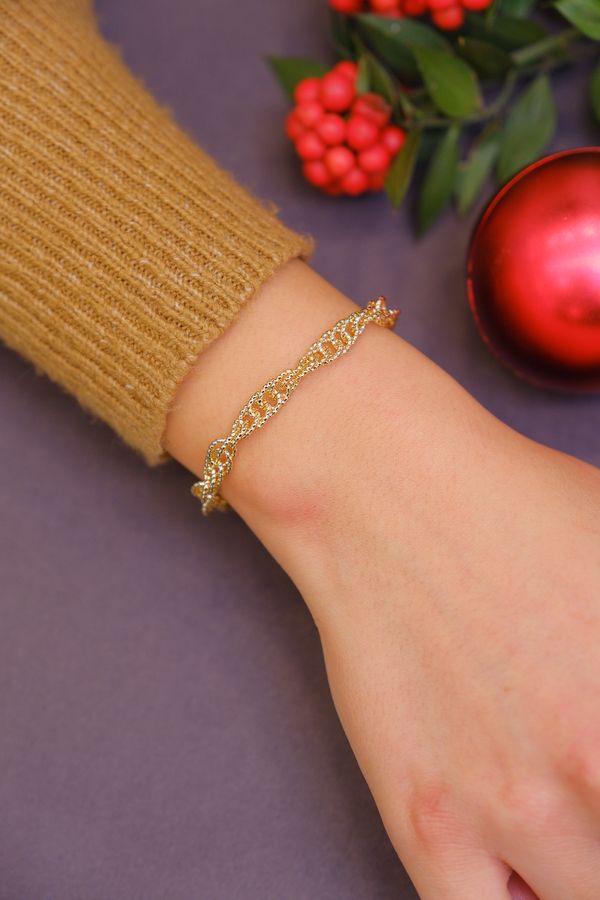 Örgü su yolu zincir bileklik