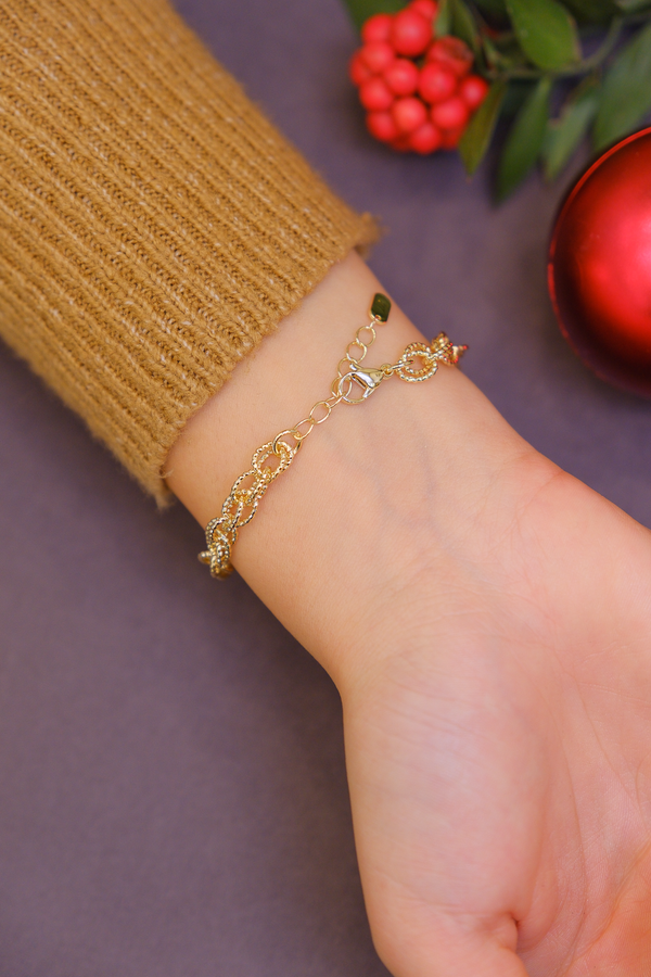 Örgü su yolu zincir bileklik