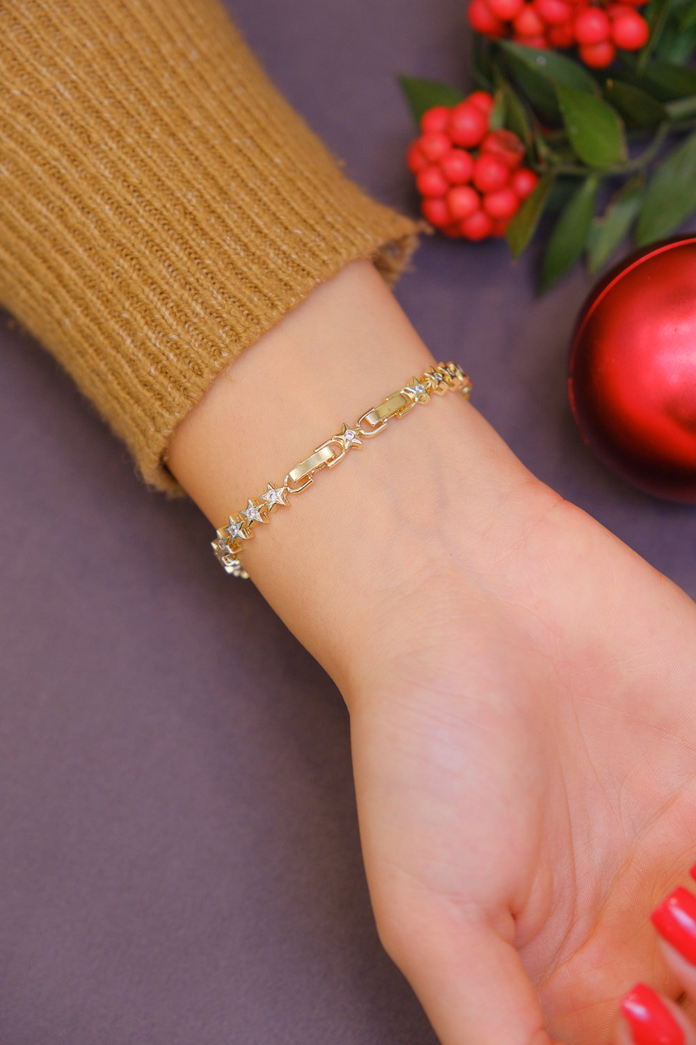 Yıldız taşlı  bileklik