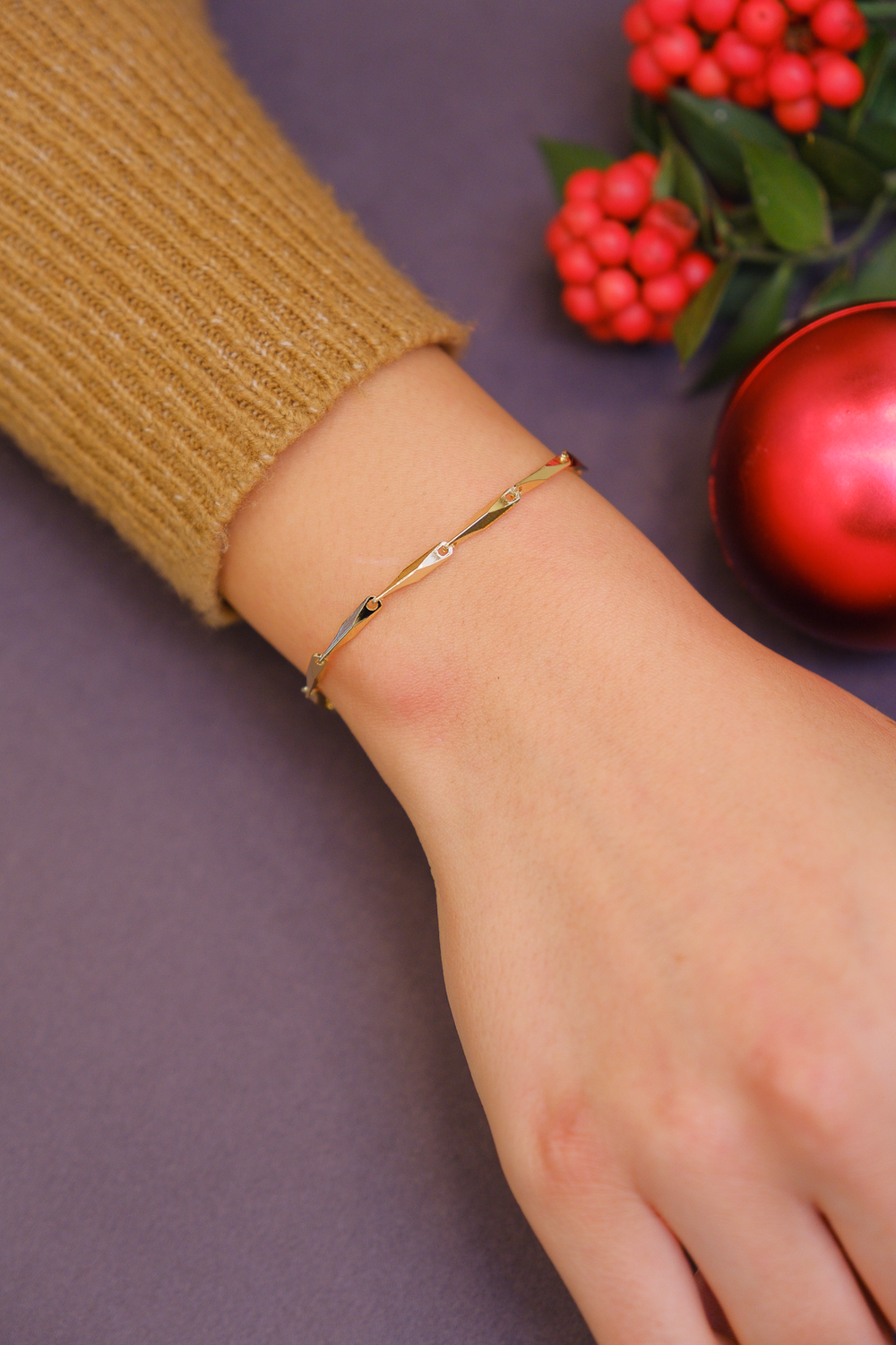 Burgu form cubuk bileklik