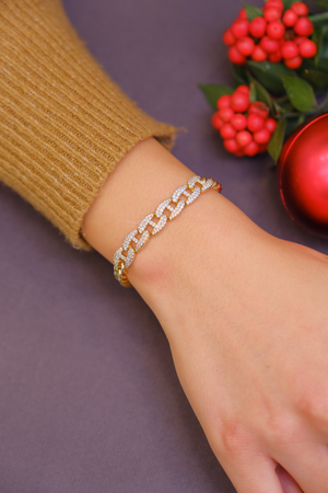 Taşlı figaro bileklik