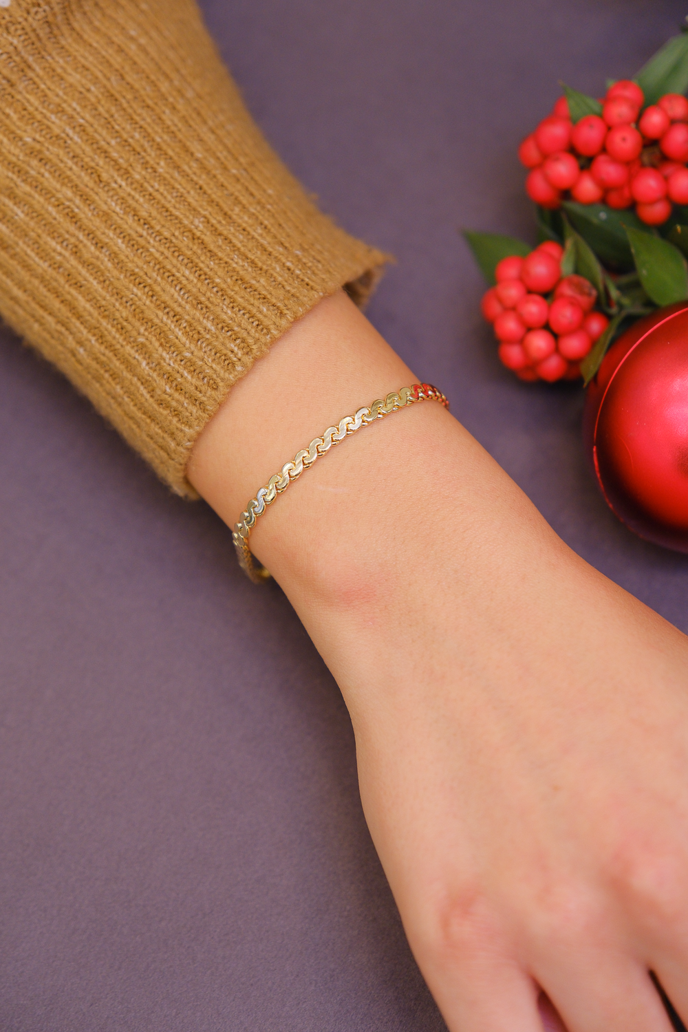 klasik ince zincir bileklik