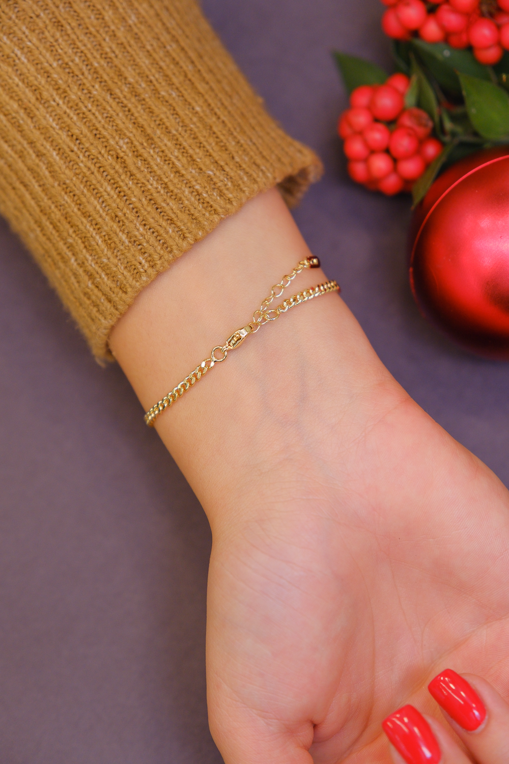 Taşlı bar ince bileklik