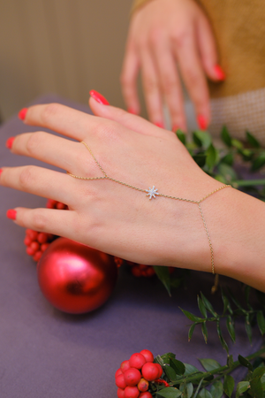 Taşlı yıldız şahmeran bileklik