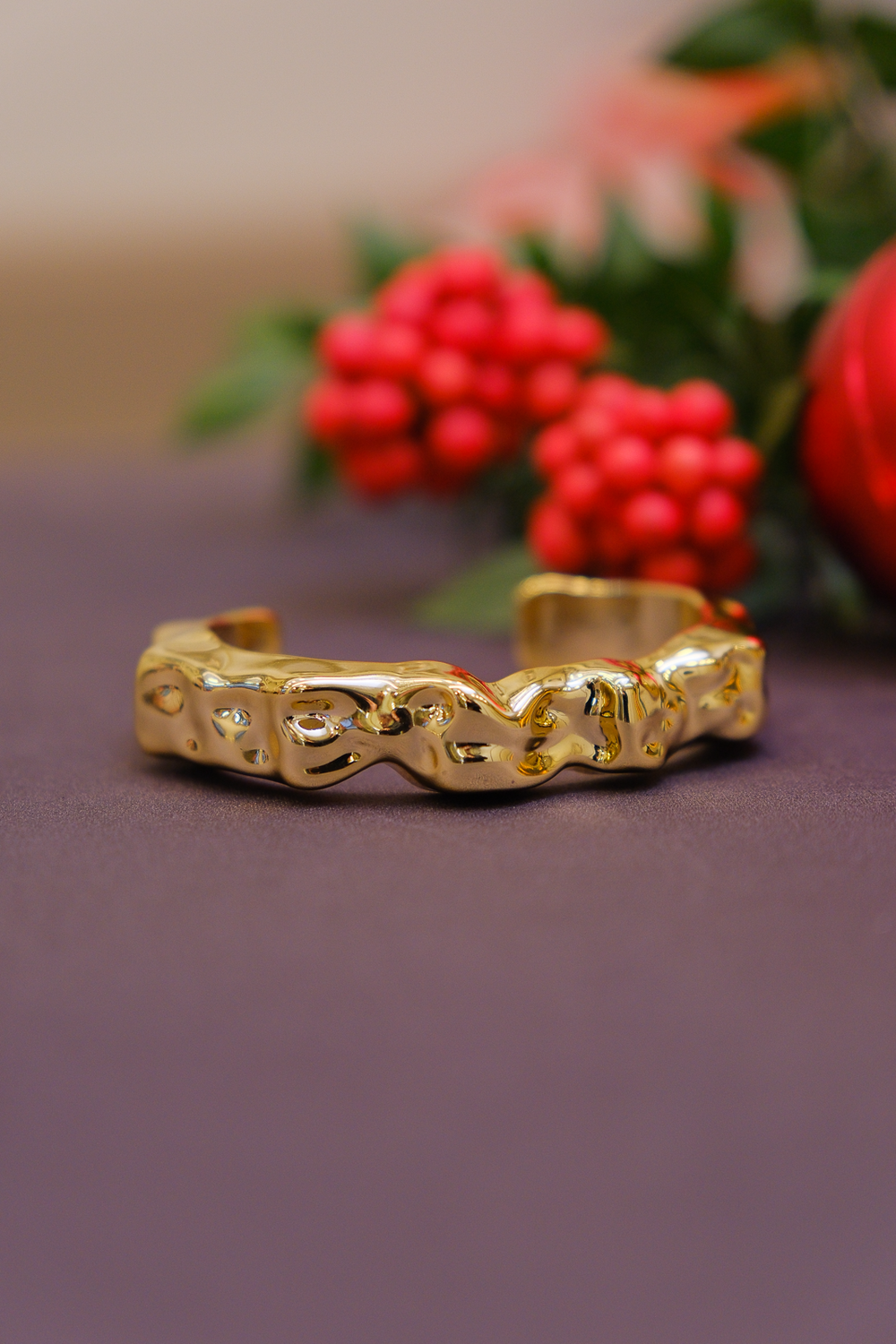 organik dokulu gold kelepçe