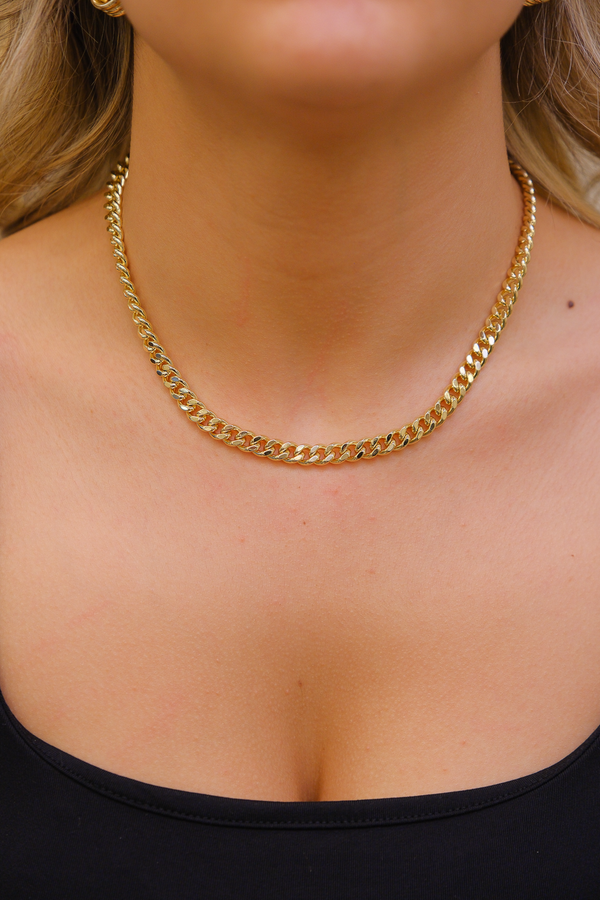 klasik gold zincir set (kolye + bileklik)
