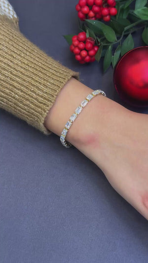 Dikdörtgen taşlı zincir bileklik