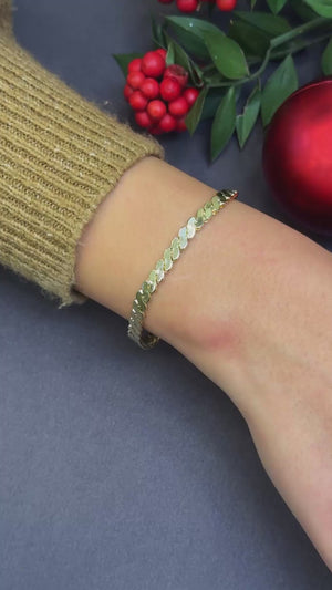 Oval plaka zincir bileklik